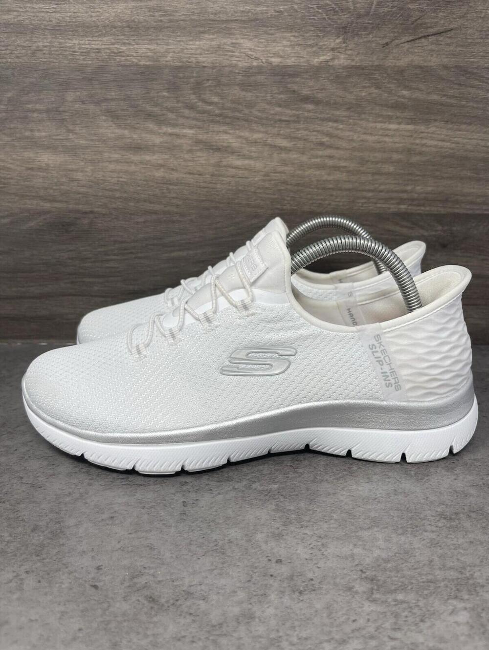 Skechers Hands Free Slip Ins Sneakers Womens Size 8.5 White Athletic